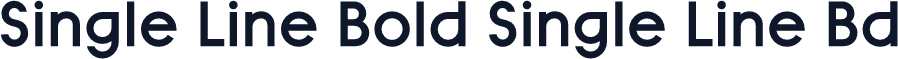 Single Line Bold Single Line Bd