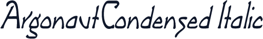 ArgonautCondensed Italic