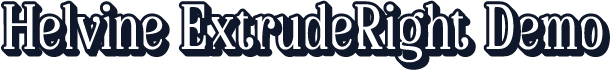 Helvine-ExtrudeRight Demo
