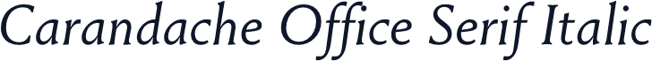 Carandache Office Serif Italic