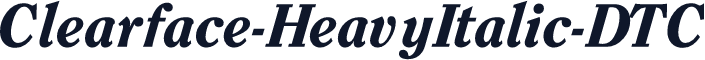 Clearface-HeavyItalic-DTC