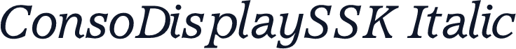 ConsoDisplaySSK Italic