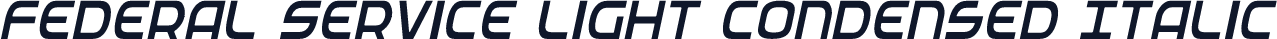 Federal Service Light Condensed Italic