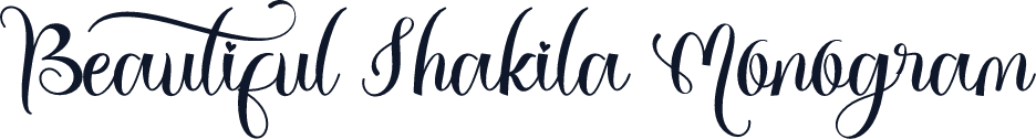 Beautiful Shakila Monogram
