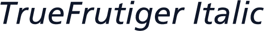 TrueFrutiger Italic