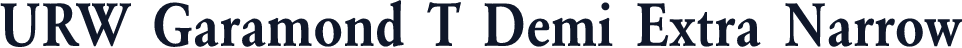 URW Garamond T Demi Extra Narrow