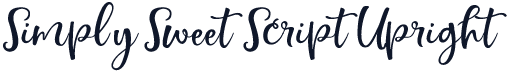 Simply Sweet Script Upright