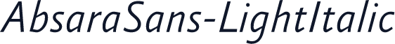 AbsaraSans-LightItalic