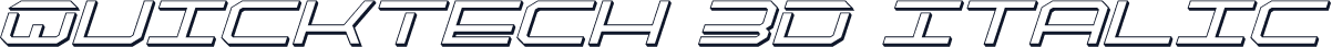 QuickTech 3D Italic