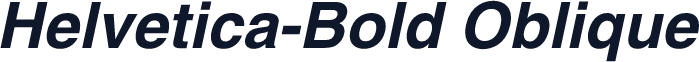 Helvetica-Bold Oblique