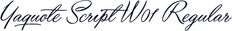 Yaquote Script W01 Regular