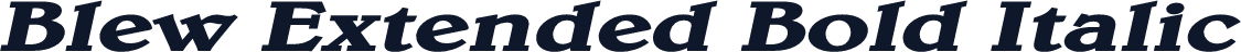 Blew Extended Bold Italic