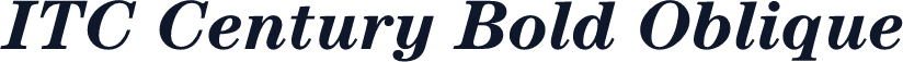 ITC Century Bold Oblique
