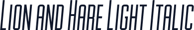 Lion and Hare Light Italic
