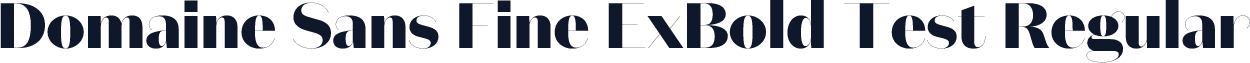 Domaine Sans Fine ExBold Test Regular