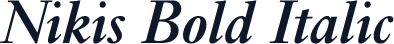 Nikis Bold Italic