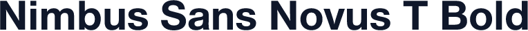 Nimbus Sans Novus T Bold