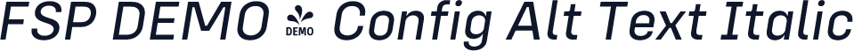 FSP DEMO - Config Alt Text Italic