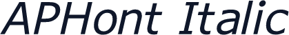 APHont Italic