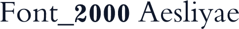 Font_2000 Aesliyae