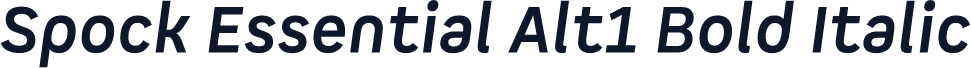 Spock Essential Alt1 Bold Italic