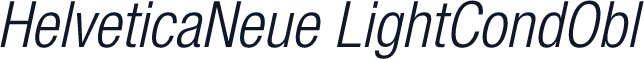 HelveticaNeue LightCondObl