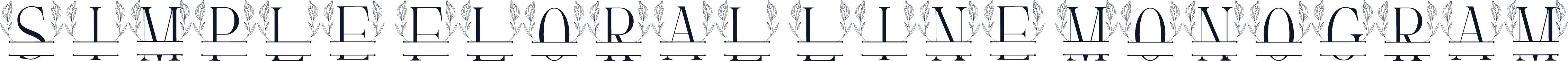 Simple Floral Line Monogram
