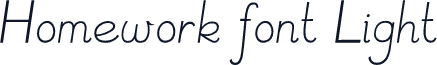 Homework font Light