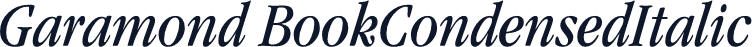 Garamond BookCondensedItalic