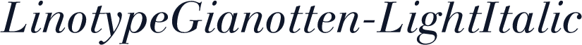 LinotypeGianotten-LightItalic