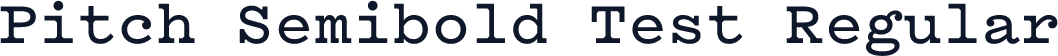 Pitch Semibold Test Regular