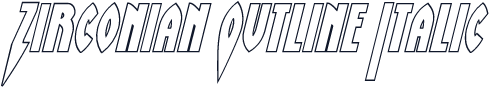 Zirconian Outline Italic
