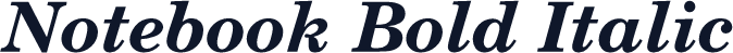 Notebook Bold Italic