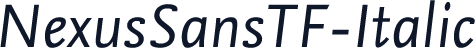 NexusSansTF-Italic
