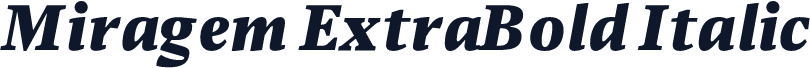 Miragem ExtraBold Italic