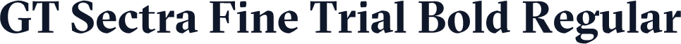 GT Sectra Fine Trial Bold Regular