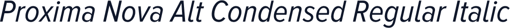 Proxima Nova Alt Condensed Regular Italic