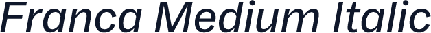 Franca Medium Italic