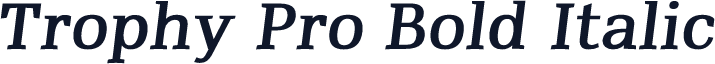 Trophy Pro Bold Italic