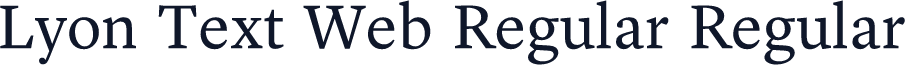 Lyon Text Web Regular Regular