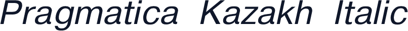 Pragmatica Kazakh Italic