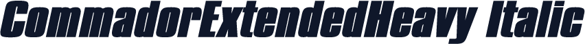 CommadorExtendedHeavy Italic