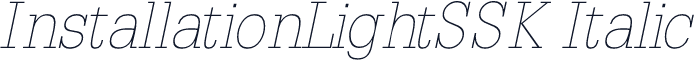 InstallationLightSSK Italic