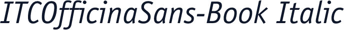 ITCOfficinaSans-Book Italic