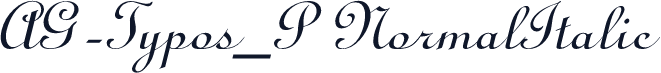 AG-Typos_P NormalItalic