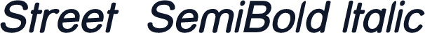 Street  SemiBold Italic