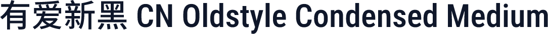 有爱新黑 CN Oldstyle Condensed Medium