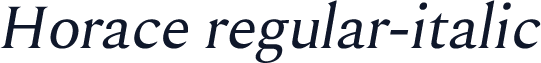 Horace regular-italic