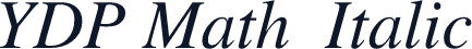 YDP Math  Italic