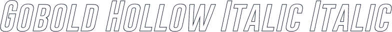 Gobold Hollow Italic Italic